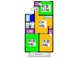 セジュ－ル泉ヶ丘Ｂ棟の物件間取画像